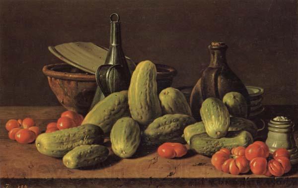 Luis Menendez Still Life with Cucumbers and Tomatoes
